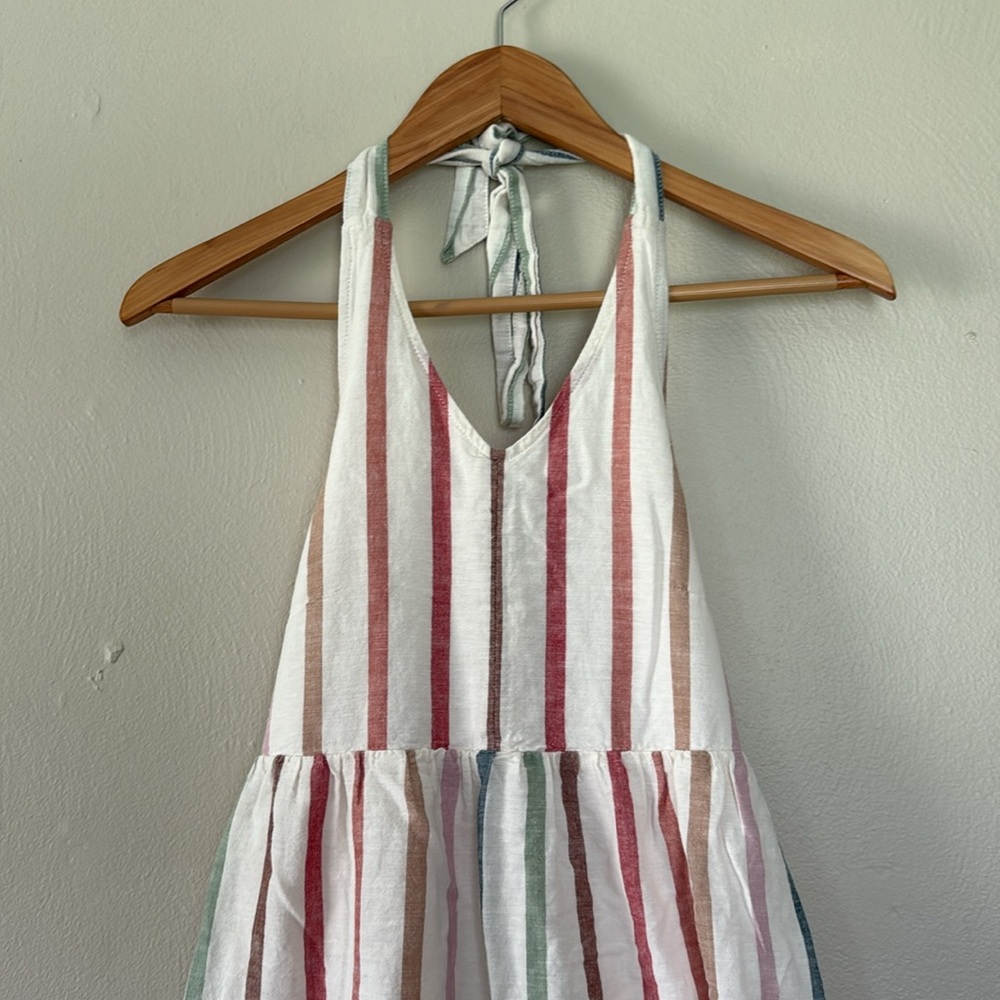 American Eagle lined Striped Halter Dress XS - Picture 2 of 6